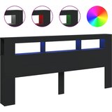  LED uzglavlje crno 220x18,5x103,5 cm konstruirano drvo | Eponuda.com