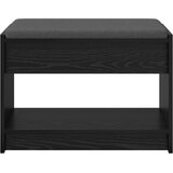  Klupa za hodnik s jastukom s policom Crni Hrast 63 x 38 x 45 cm | shoptok.hr