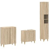  Set za kupaonicu od 3 dijela DELFT Hrast sonoma | shoptok.hr