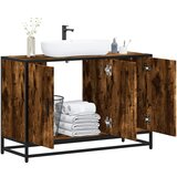 vidaXL Kopalniška omarica dimljen hrast 90x33x60 cm inženirski les Cene