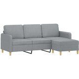  Trosjed s tabureom svjetlosivi 180 cm od tkanine | shoptok.hr