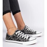 D/CEO marka niezdefiniowana Black women's canvas sneakers in Aztec style Kalusa Cene