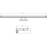  LED osvetljenje za kupatilsko ogledalo ELBA LED/12W/230V 4000K 60 cm IP44 crno | Eponuda.com