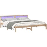  Krevetna konstrukcija s uzglavljem Vosak smeđa 200 x 200 cm | shoptok.hr