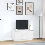 vidaXL TV omarica z LED svetili bela 100x41x50 cm | Shoptok.si