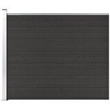 vidaXL ograjni panel wpc 175x146 cm črn | Shoptok.si