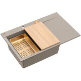 Quadron pomivalno korito JOSH 111 taupe/jeklo Cene