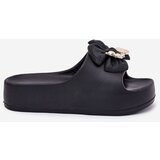 Boto Women's Foam Platform Sandals With Bow And Brooch Black Marlize | shoptok.hr