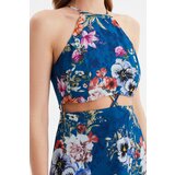 Trendyol Petrol Waist Detaljna večernja haljina &amp; Maturska haljina plava | siva | ePonuda.com