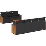 vidaXL 8-dijelni set vrtnih sofa od poliratana s jastucima crni | shoptok.hr