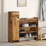 vidaXL Omara za čevlje Stari les 100.5x28x100 cm uskladiščen les | Shoptok.si