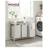 Vasagle košara za rublje s 3 pretinca, bijela, BLH301W01 | shoptok.hr