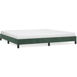 The Living Store Posteljni okvir temno zelen 200x200 cm žamet - Posteljni Okvir, (21490091) | Shoptok.si