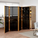 vidaXL Sobna pregrada s 4 panela crna 280 x 180 cm Cijene
