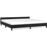 The Living Store Posteljni okvir z vzglavjem črn 200x200 cm žamet - Posteljni Okvir Z Vzglavjem, (21490073) | Shoptok.si