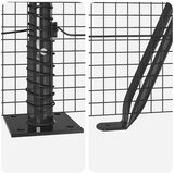  Varjena žična ograja z 13 flanged stebriči Siva 0.4x100 m Jeklo | Shoptok.si