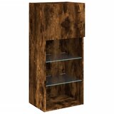 TV ormarić s LED svjetlima boja dimljenog hrasta 40,5x30x90 cm | shoptok.hr