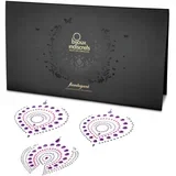 Sjajni dijamanti intimni nakit set - 3 dijela (roza-ljubičasta)