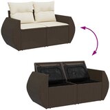 5-dijelni set vrtnih sofa s jastucima poliratan smeđi | shoptok.hr