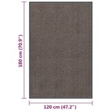  Čupavi otirač 120 x 180 cm tamnosmeđi | shoptok.hr