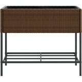  Vrtne sadilice s policom 2 kom smeđe 90 x 40 x 75 cm poliratan | shoptok.hr