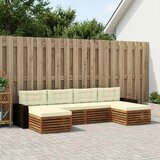  Set vanjskih sofa 6 kom. Čvrsto drvo akacije | shoptok.hr