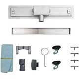  2 u 1 odvod za tuš Srebrno 50 cm Nehrđajući čelik 304 | shoptok.hr