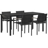  Set vanjskog namještaja 5 pcs Crna i antracit Tekstilen | shoptok.hr