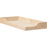  Krevetna konstrukcija Smeđa 100 x 220 cm Čvrsto borovo drvo Bež | Shoptok.si