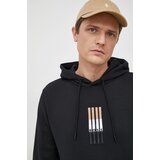 Boss Bombažen pulover moška, črna barva, s kapuco | Shoptok.si