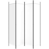 Sobna pregrada s 4 panela bijela 200 x 200 cm od tkanine | Eponuda.com