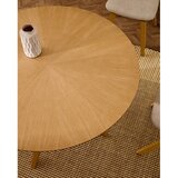 Kave Home Okrogla jedilna miza z mizno ploščo v hrastovem dekorju ø 120 cm Naanim – | Shoptok.si