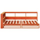  Knjižna postelja brez ležišča vošč. rjava 90x200 cm borovina, (21790874) | Shoptok.si