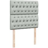 vidaXL Otomanski posteljni okvir z vzmetnicami siv 100x200cm žamet | Shoptok.si