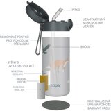 Zopa Thermo Bottle with Silicone Holder and Drinking Spout termosica sa slamkom Safari 350 ml | shoptok.hr