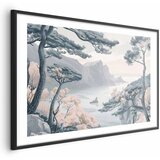  Plakat - Blue Coast in Delicate Colors 90x60 Crni okvir s margom | shoptok.hr