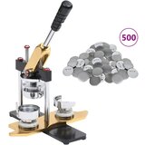 vidaXL Naprava za značke s 500 gumbi za značke 37 mm vrtljiva udarna | Shoptok.si