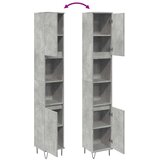 vidaXL Kopalniška omarica betonsko siva 30x30x190 cm inženirski les | Shoptok.si