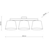 Brilagi plafonski luster latte 3xE27/15W/230V borovina/mix | Eponuda.com