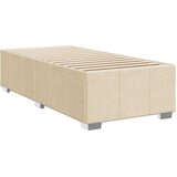 vidaXL Box spring postelja z vzmetnico krem 90x200 cm blago | Shoptok.si