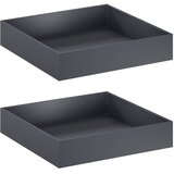  Vrtna saksija 2 kom. Antracit 80 x 80 x 20 cm Čelična vrata | shoptok.hr