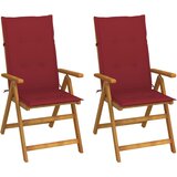 The Living Store Vrtni stoli 2 kosa z blazinami trden akacijev les - Vrtni Stol, (21467641) | Shoptok.si