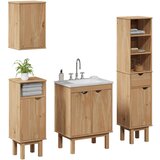 Furnova Komplet kopalniškega pohištva 4-delni OTTA trdna borovina, (21945806) | Shoptok.si