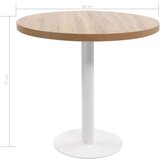 vidaXL Bistro miza svetlo rjava 80 cm mediapan | Shoptok.si