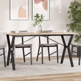 vidaXL Blagovaonski stol Y-oblika 140x80x75 cm od borovine i željeza