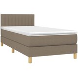  Krevet s oprugama i madracem smeđesivi 80x200 cm od tkanine | shoptok.hr