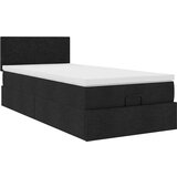 vidaXL Otomanski okvir kreveta s madraca crni 90x190cm od tkanine | shoptok.hr