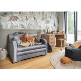 ELTAP Svetlo siva žametna raztegljiva sedežna garnitura 130 cm Ario – | Shoptok.si