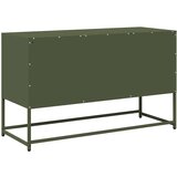 vidaXL TV omarica olivno zelena 100,5x39x60,5 cm jeklo | Shoptok.si