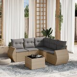  6-dijelni set vrtnih sofa s jastucima bež od poliratana | shoptok.hr